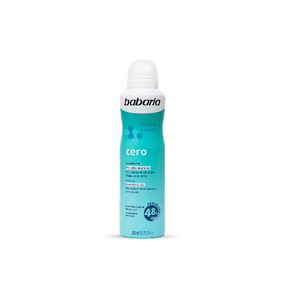 Babaria Cero (Zero) Deodorant 0% Aluminums Salts Spray (200 Ml) 2Pcs Offer 15% Off